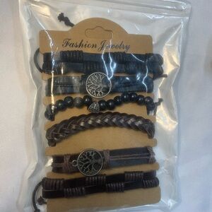 BOHO STACK | Tree of Life Multi-Layer Leather Bracelet Set